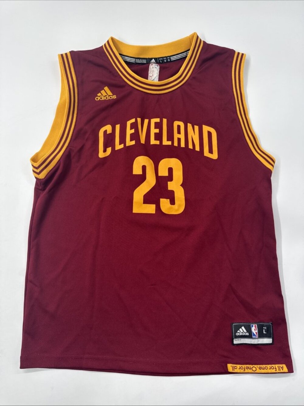 Adidas LeBron James Basketball Jersey Youth Large 14-16 Cleveland Cavaliers #23